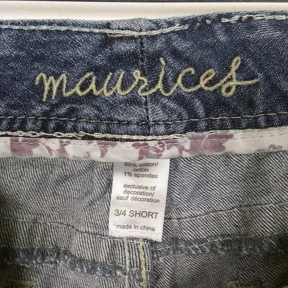 Maurices 'Original' Jeans | sz 3/4 Short - Picture 4 of 6